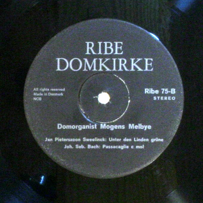 Mogens Melbye Orgelmusik I Ribe Domkirke LP DK Ribe VG VG